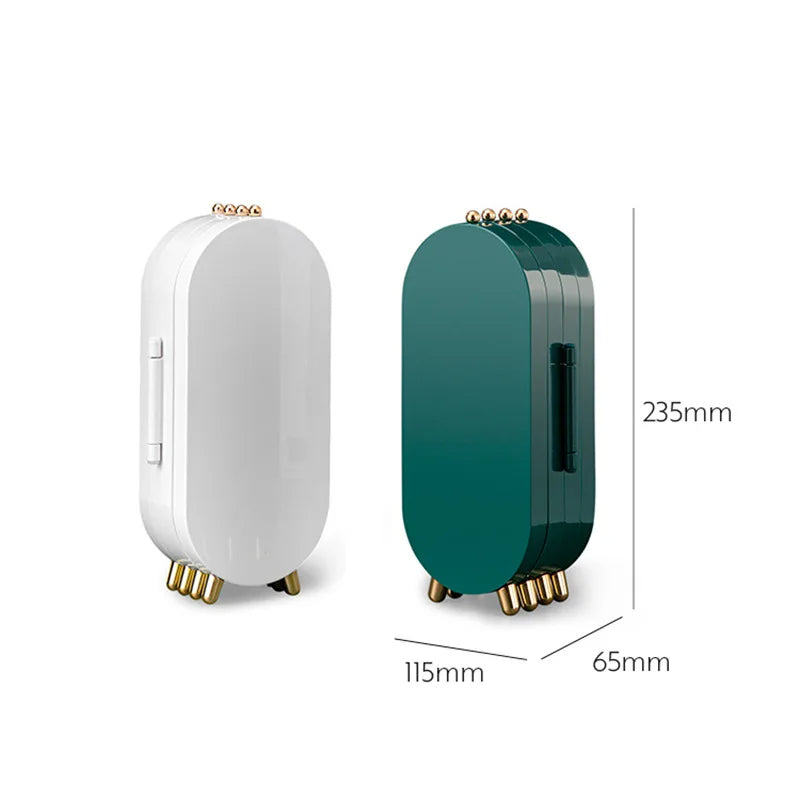 Elegant Jewelry Storage Box – Multi-Layer Earrings & Necklace Organizer with Dustproof Display Rack