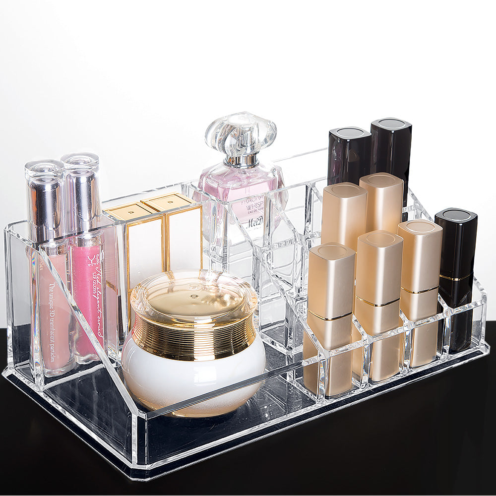 Premium Acrylic Makeup Organizer – Multifunctional Storage Box for Lipsticks, Nail Polish & Cosmetics