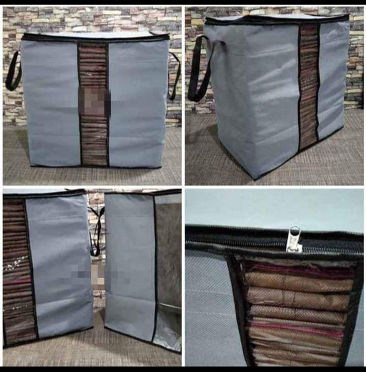 Grey Organizer Bag / Multipurpose Large Capacity Storage Bag &amp; Organizer for Clothes &amp; Blanket