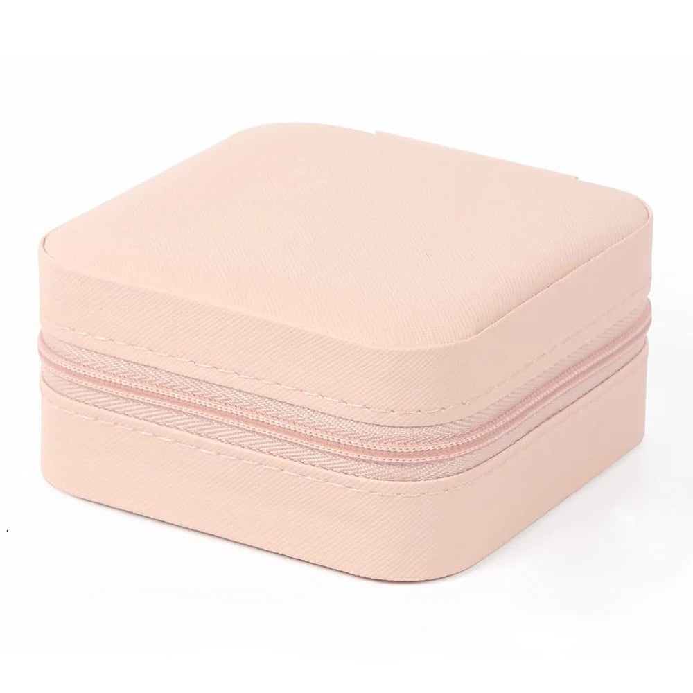Portable Travel Jewelry Organizer Box – Compact Storage Case for Rings, Earrings & Necklaces